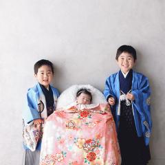 兄妹3人で写真